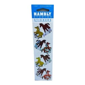Hambly Studios Prismatic Colts Horses Stickers 1 Sheet NEW SEALED